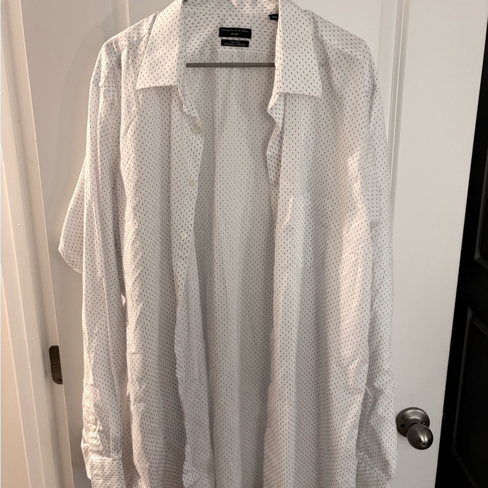 Shaqueille O’Neal Men's White Patterned Shirt